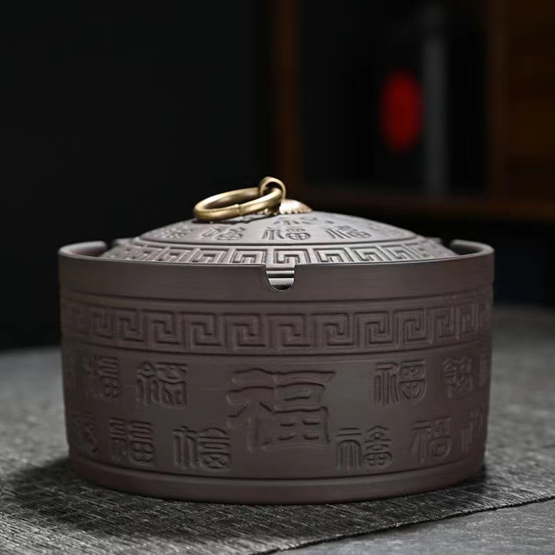 Purple retro ashtray High-end creative hotel home living room coffee table new ashtray