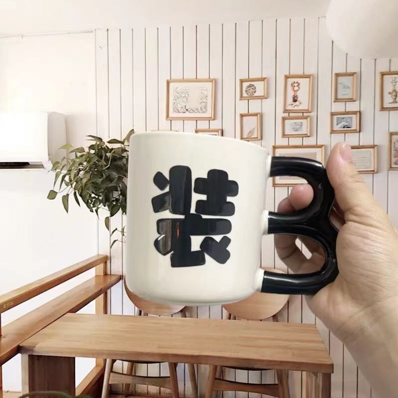 Funny creative gift ceramic cup birthday gift for boyfriend and girlfriend funny fun coffee cup sand sculpture gift