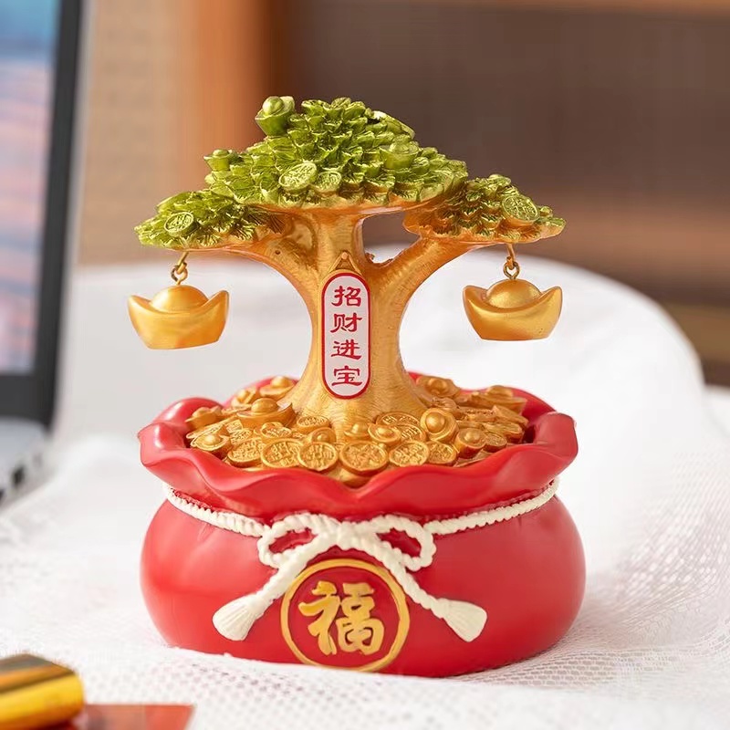 Fortune Tree National Trend decoration Living room wine cabinet TV cabinet Entrance storage decoration ashtray