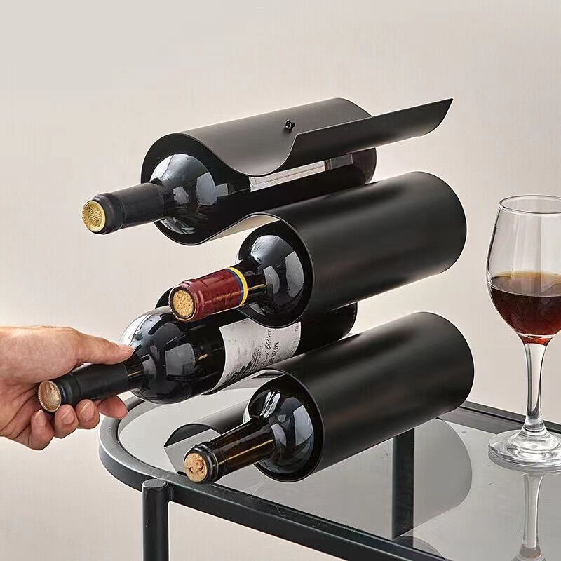 Nordic modern creative bar abstract red wine decoration wine light luxury living room wine cabinet