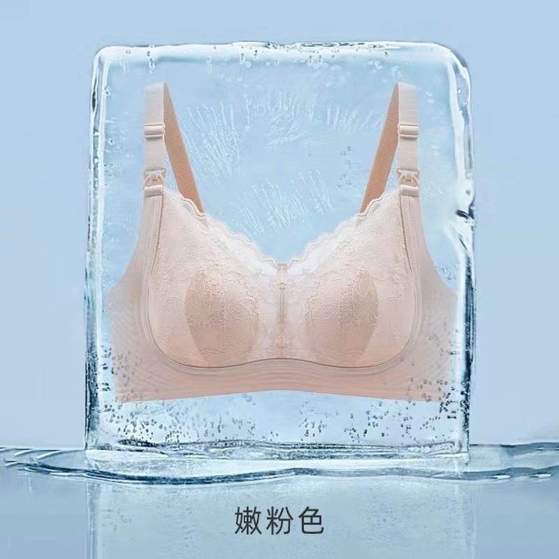 【秋鹭】款号2465超薄兔耳朵蕾丝无钢圈哺乳文胸盒装