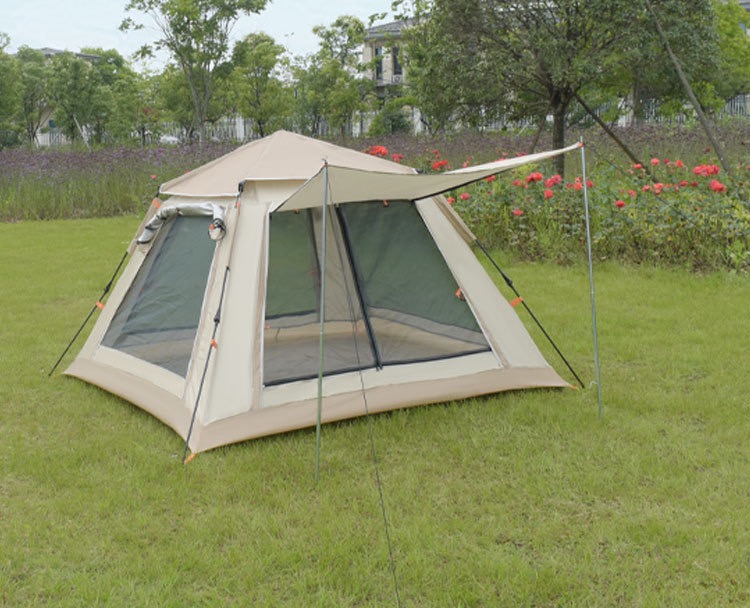 艾瑞迪帐篷户外便携式野外露营公园休闲3-4人天幕帐篷Q-015