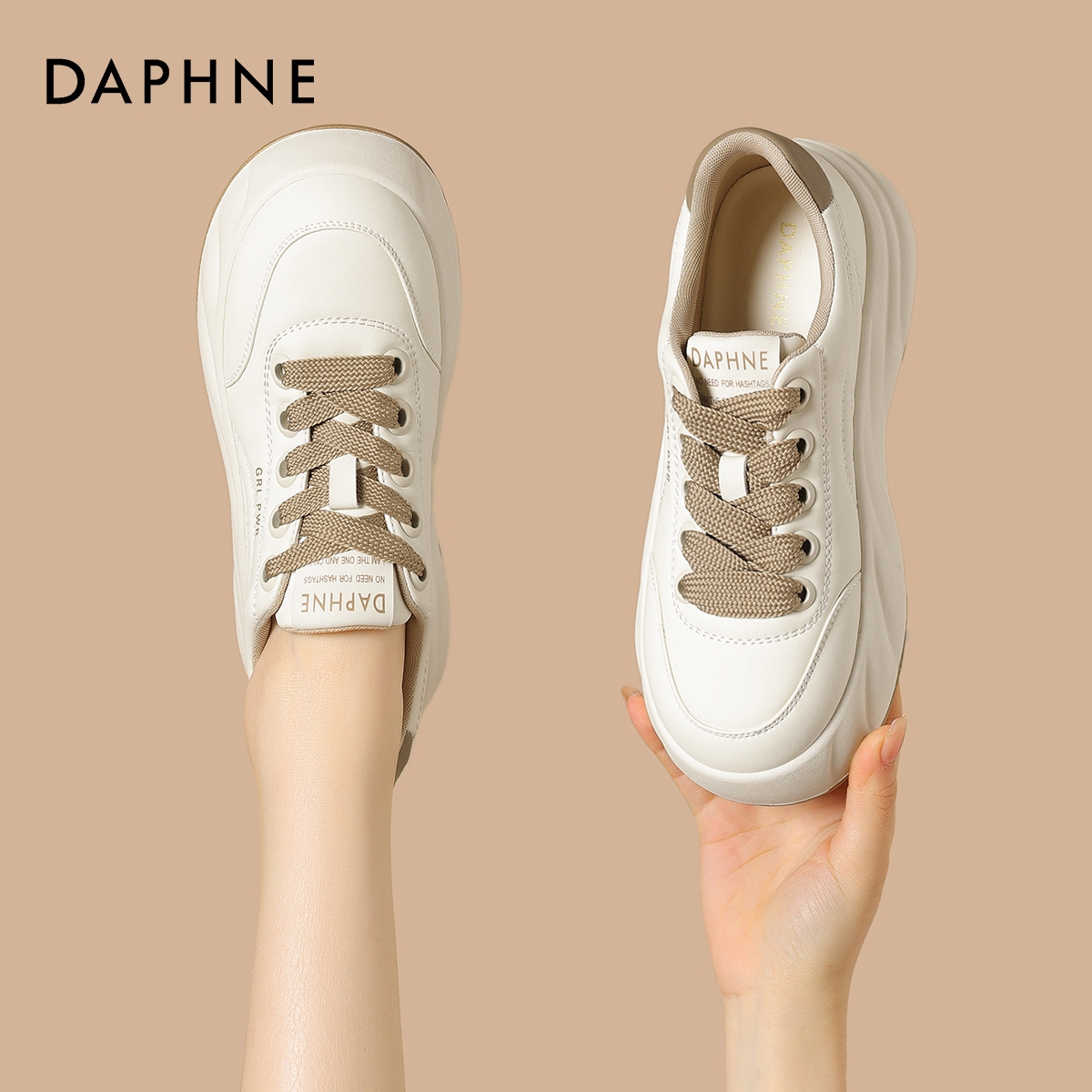 达芙妮小白鞋女款休闲板鞋女鞋4024101127