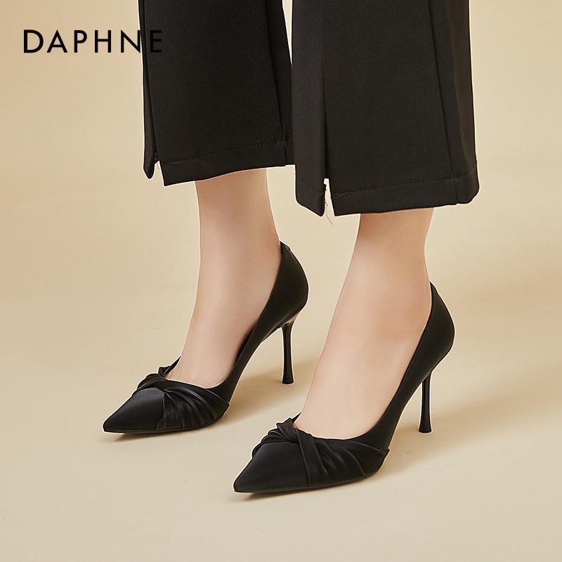 达芙妮细跟高跟鞋气质法式浅口单鞋女鞋4022101073