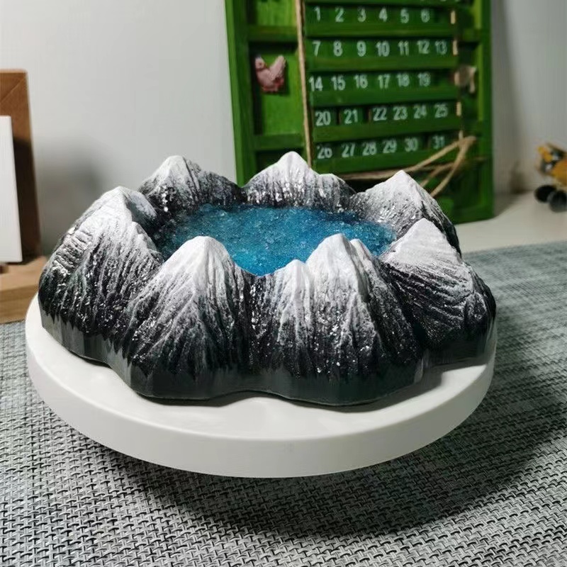 Snow mountain style ashtray living room home decoration ins wind net red trend high appearance level new Chinese creative deskto
