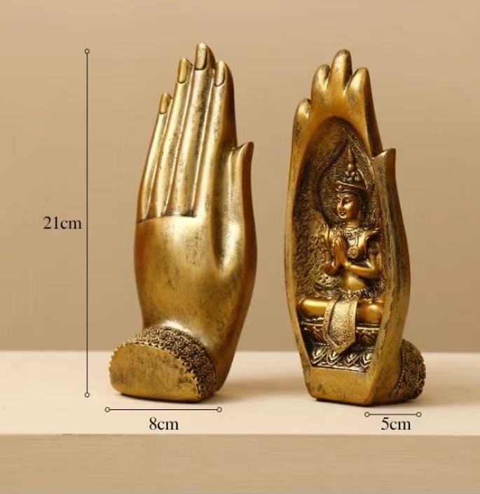 Zen Buddha tabletop Buddha hand decoration home decoration crafts living room entrance car office art decoration
