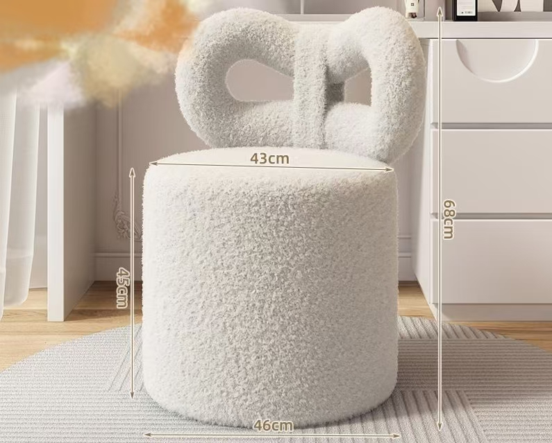 Internet celebrity makeup chair dressing bench designer modern minimalist bedroom home light luxury backrest ins white cream win