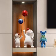 Modern simple balloon rabbit TV cabinet decoration porch decoration living room display cabinet elf rabbit home gift