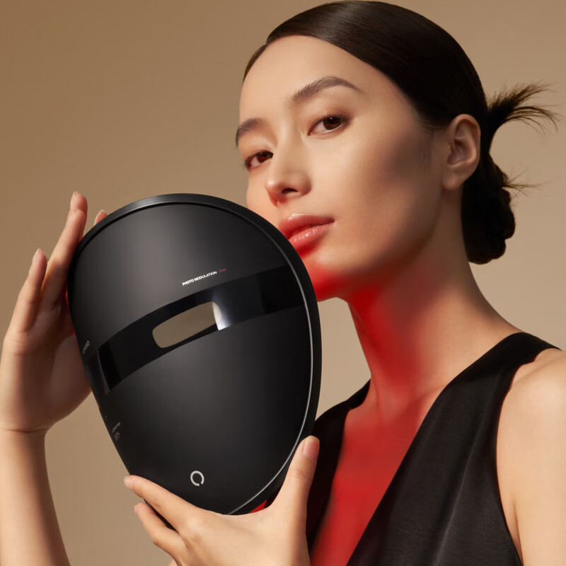 AMIRO觅光美容仪光疗面罩红蓝光面膜仪脸部家用光子嫩肤大排灯 黑色款