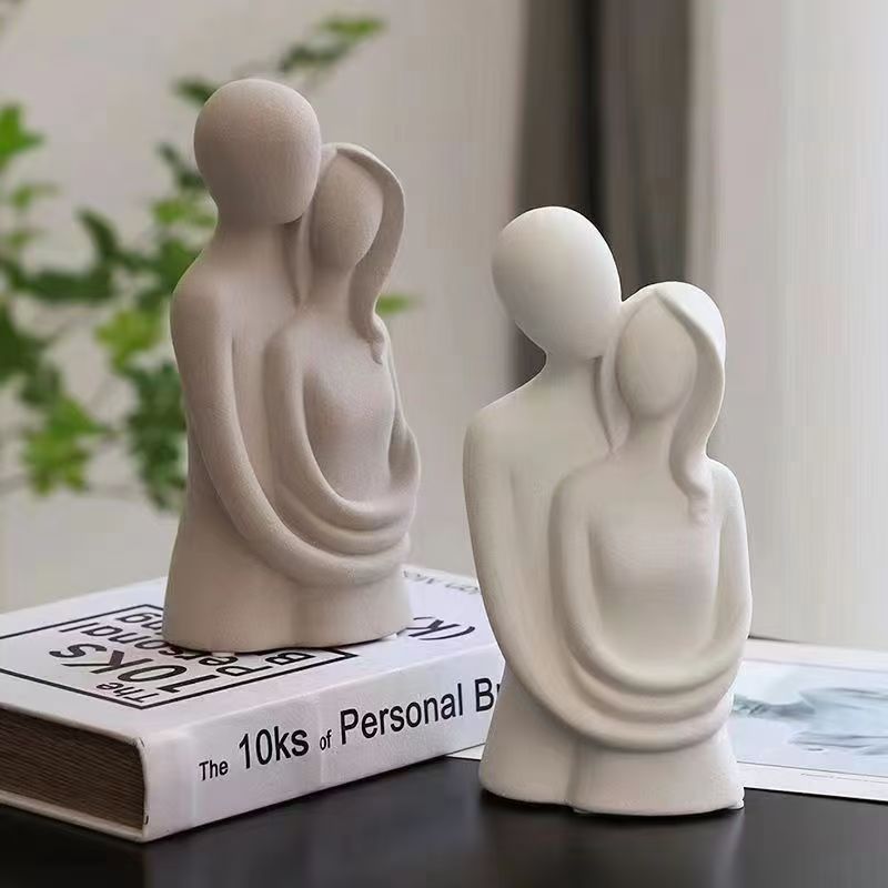Nordic creative abstract people embrace wind simple couple decoration living room bedroom decoration advanced sense decoration g