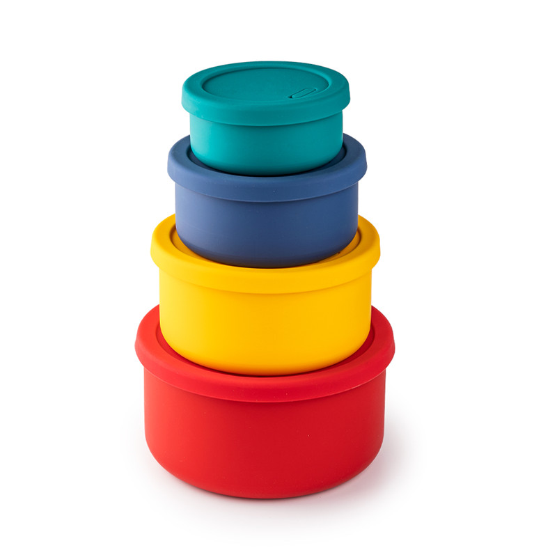 KSENDALO Silicone Bowls from 71oz to 13.5oz, Silicone Food Storage Containers Set, Thick Sturdy Eco-friendly, Silicone Bento Box