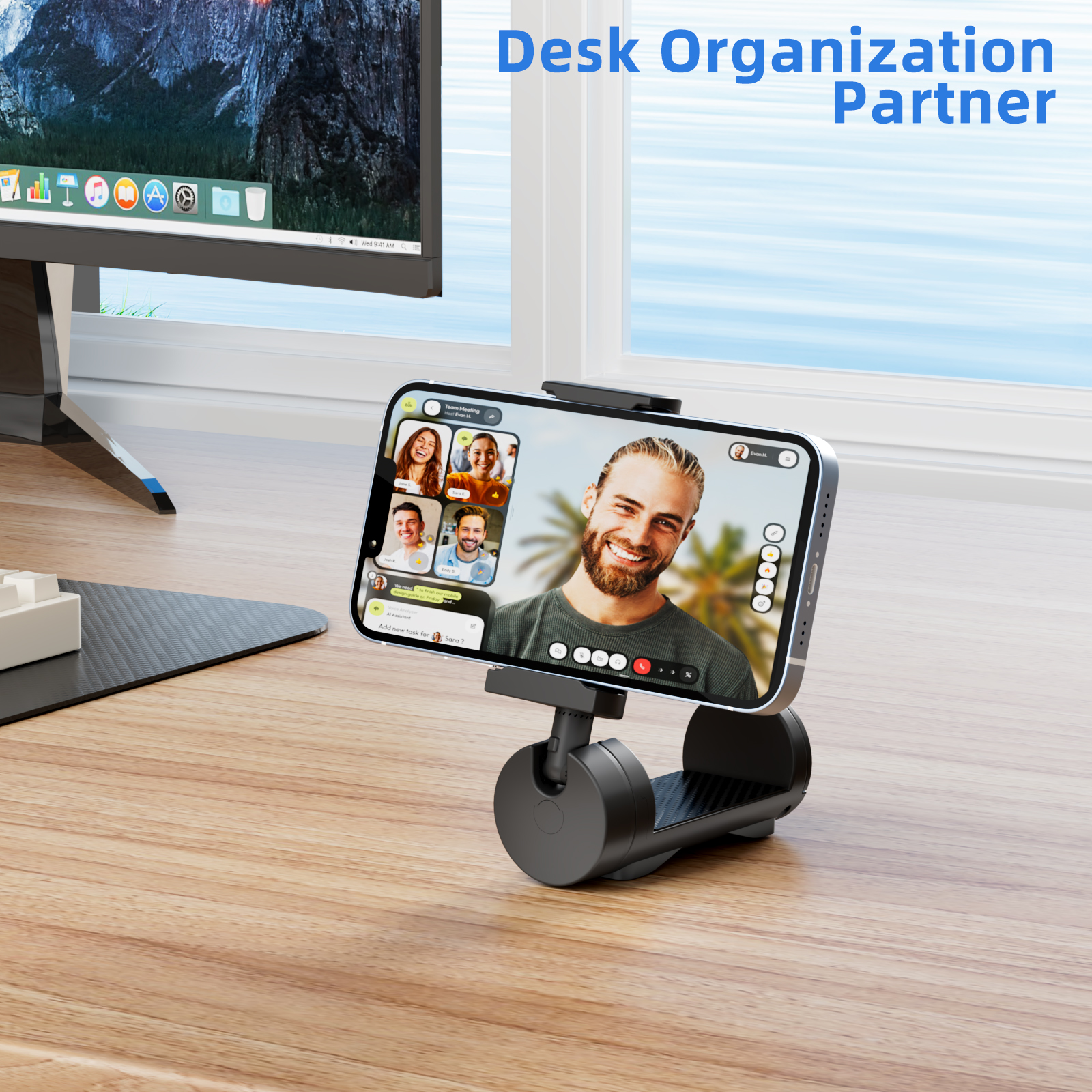  KSENDALO Travel Phone Holder, Adjustable Airplane Cell Phone Holder, Rotating Phone Holder for iPhone, Samsung Galaxy, Google P