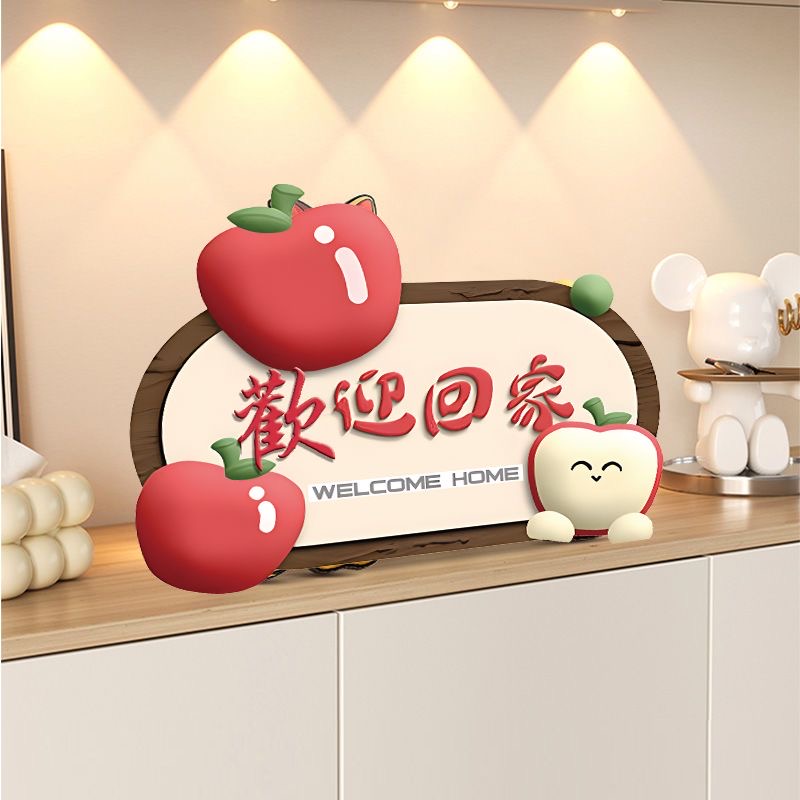 Welcome home creative three-dimensional tabletop painting porch tabletop small decorative painting bedroom bed art decoration