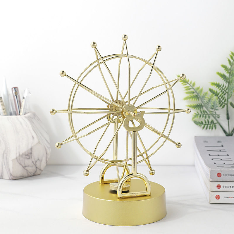 Nordic creative iron art permanent moving Ferris wheel decoration high-end network red living room modern office knickknacks