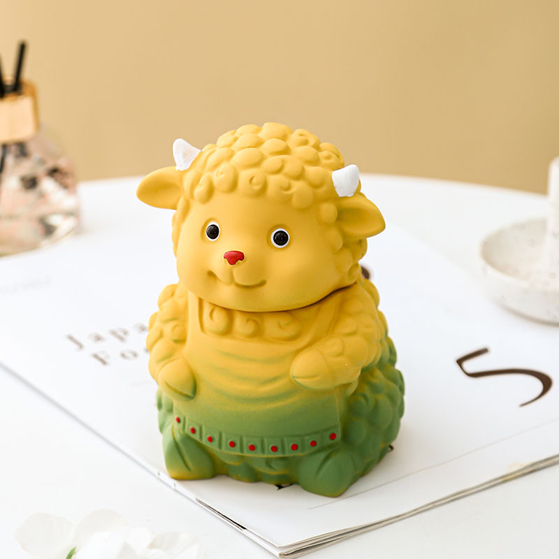 Creative cartoon cute ashtray personality fashion trend home with cover fly ash