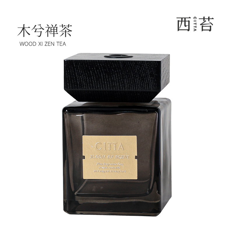 西苔 奢华酒店香薰木盖方瓶  500ml