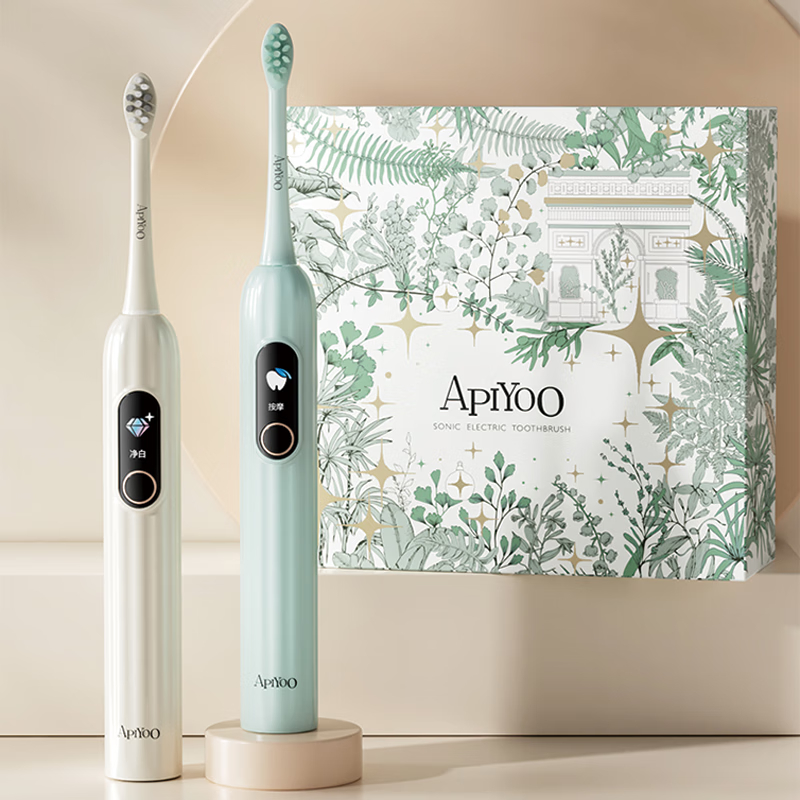 ApiYoo艾优 电动牙刷成人情侣礼盒 深层清洁牙齿护龈 艾优T1-Z智能电动牙刷