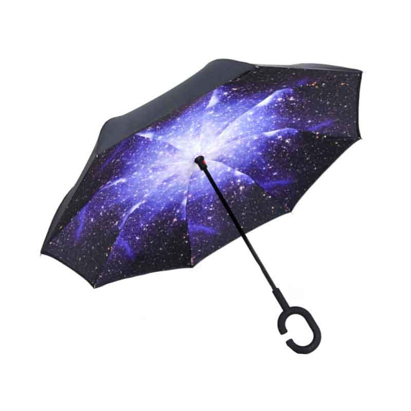 BRS户外星空反向伞LK-709 高密度碰击布 590g 星空蓝 纤维骨架 