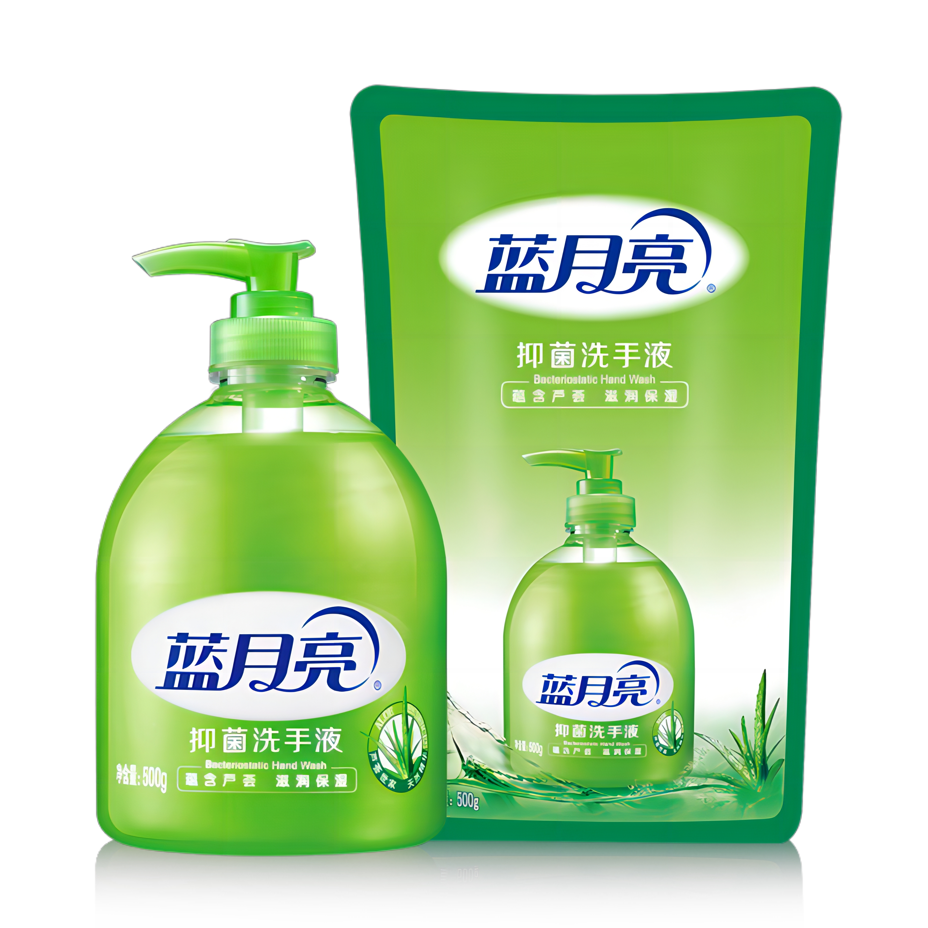 蓝月亮 芦荟抑菌洗手液500g 芦荟洗手液袋装500g
