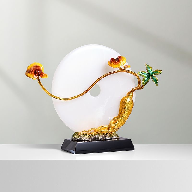 New Chinese tabletop decoration life ruyi peace buckle jade decoration porch living room decoration