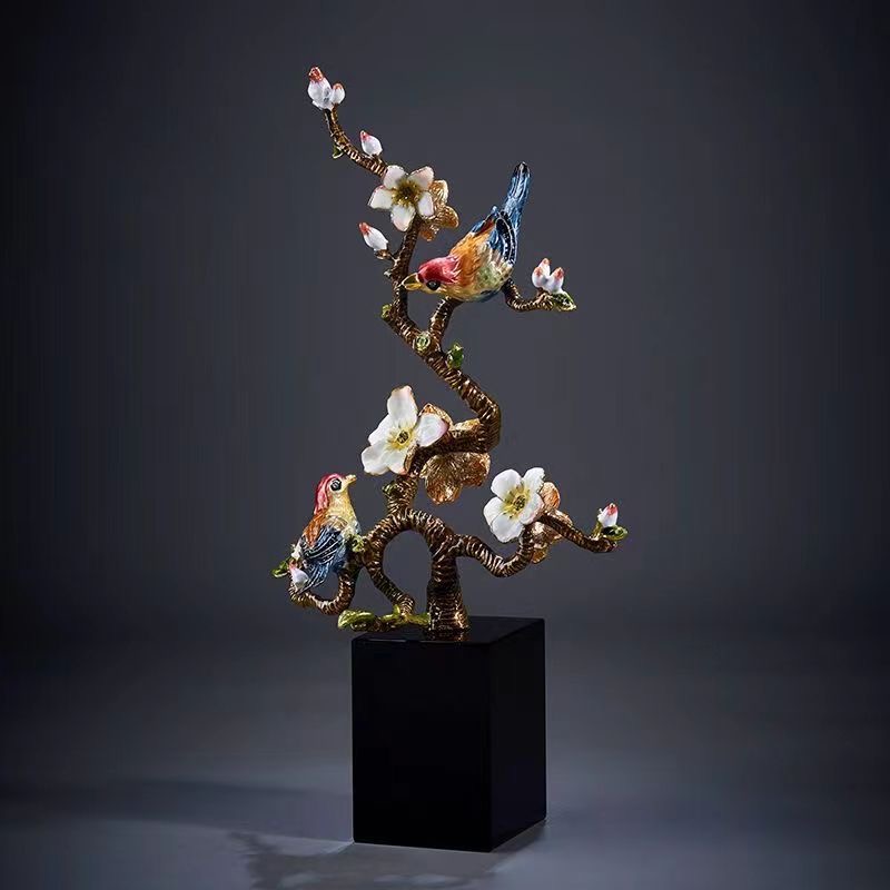 Modern light luxury high-grade happy eyebrows adornment new Chinese high-end study living room home porch decoration