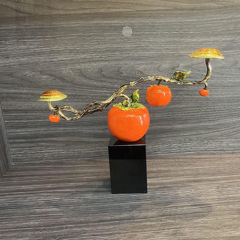 New Chinese Persimsima Ruyi enamel color high-grade decoration Ruyi gourd everything TV cabinet boss desktop decoration