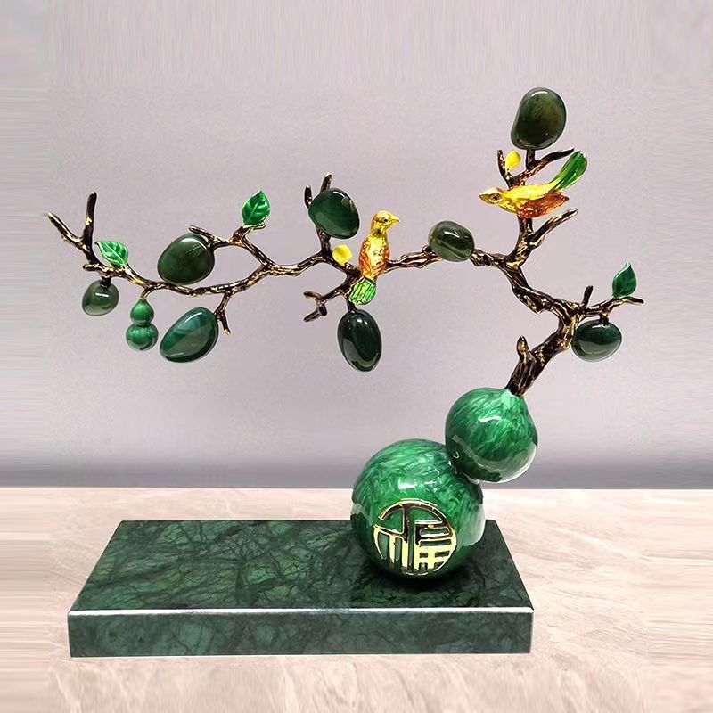 Crystal copper gourd decoration living room entrance wine cabinet TV cabinet light luxury high sense of creative decoration