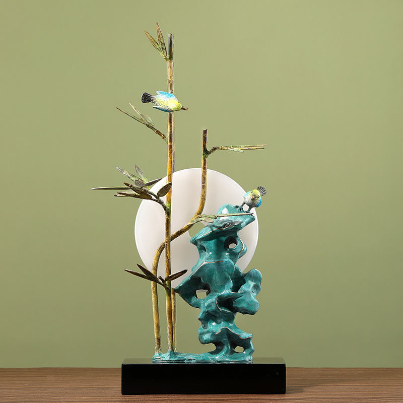 Pure copper rising jade decoration living room decoration light luxury high-grade office safety button