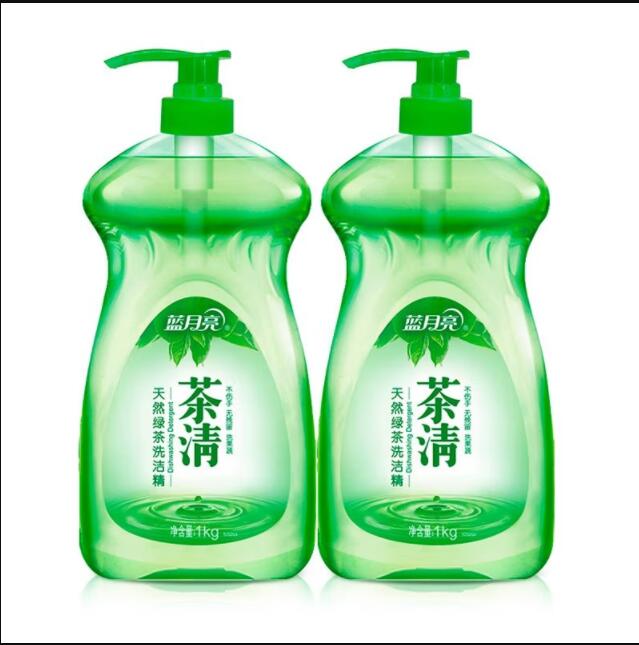 蓝月亮茶清天然绿茶洗洁精1kg×2瓶