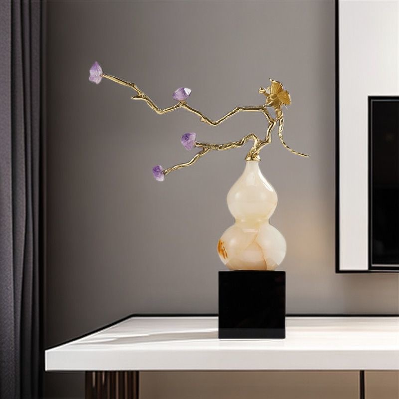 Purple qi Donglai jade gourd advanced home living room decoration study porch TV cabinet desktop housewarming gift