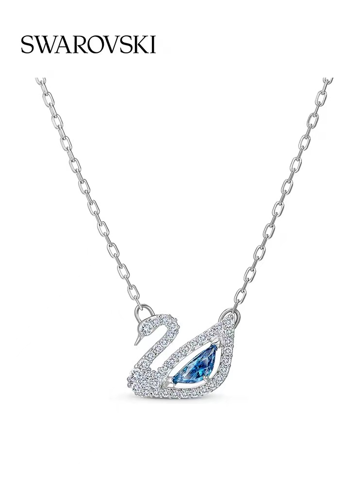 SwarovskI施华洛世奇蓝调天鹅项链5521074  