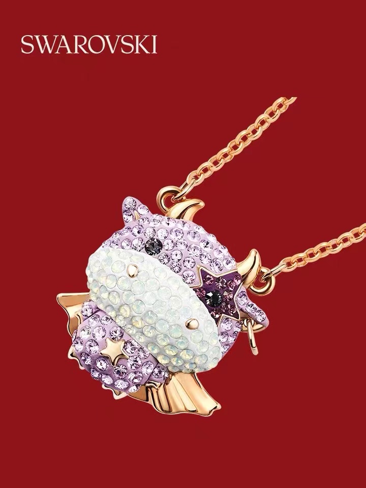 SwarovskI施华洛世奇多彩牛项链38cm5599162