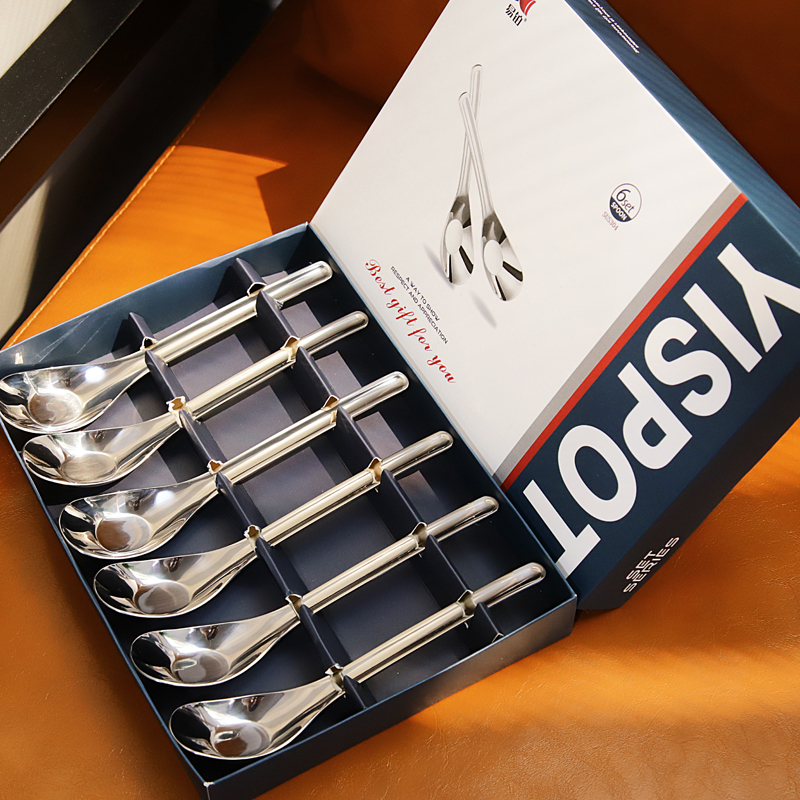 易铂元宝勺六件套316医用食品级不锈钢YSP-339