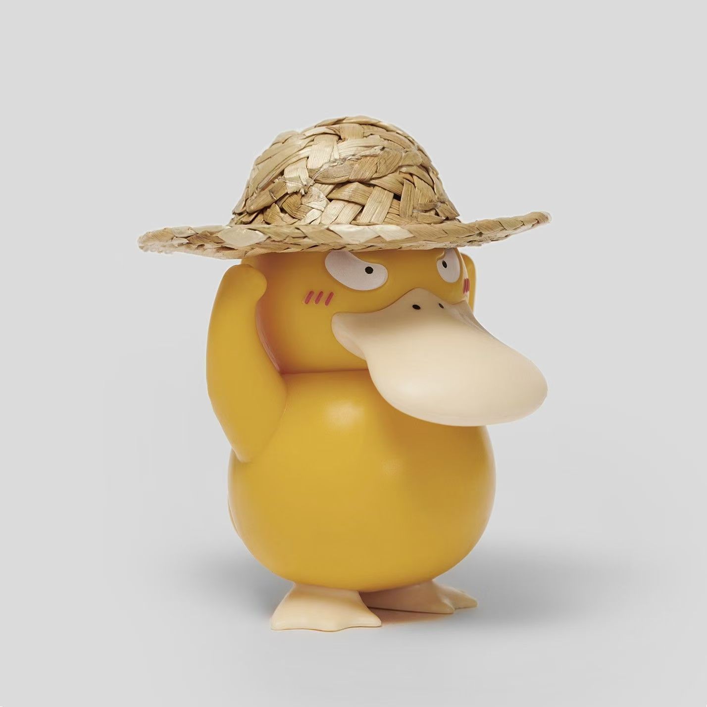 Can reach duck funny hand do cute adornment straw hat computer desktop boy girl spoof gift
