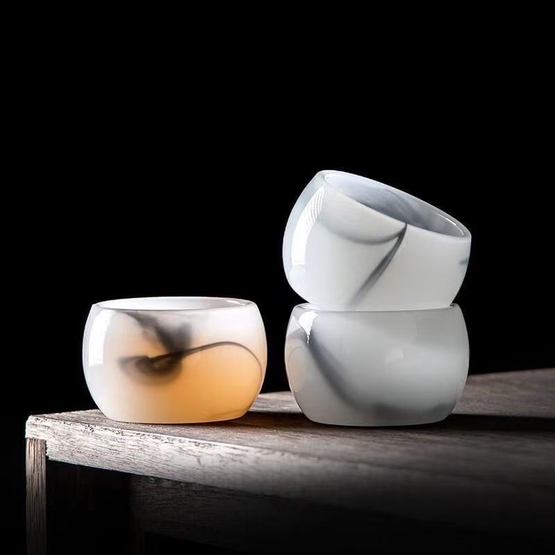 Ink glass master single cup personal tea tasting gift box water cup office custom tea cup