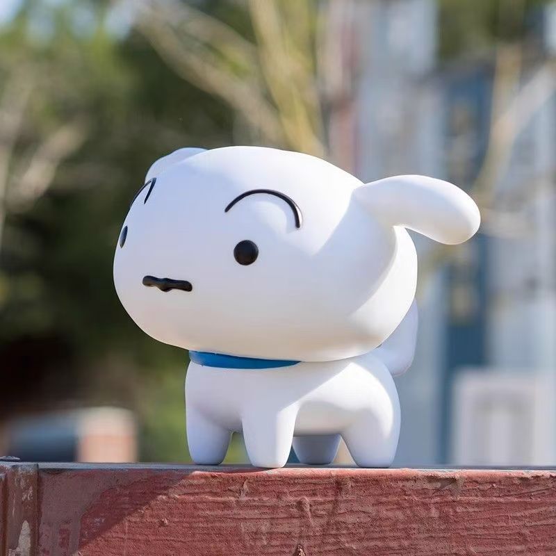 Crayon small new small white hand cartoon cartoon dog model cute cute doll tabletop display gift