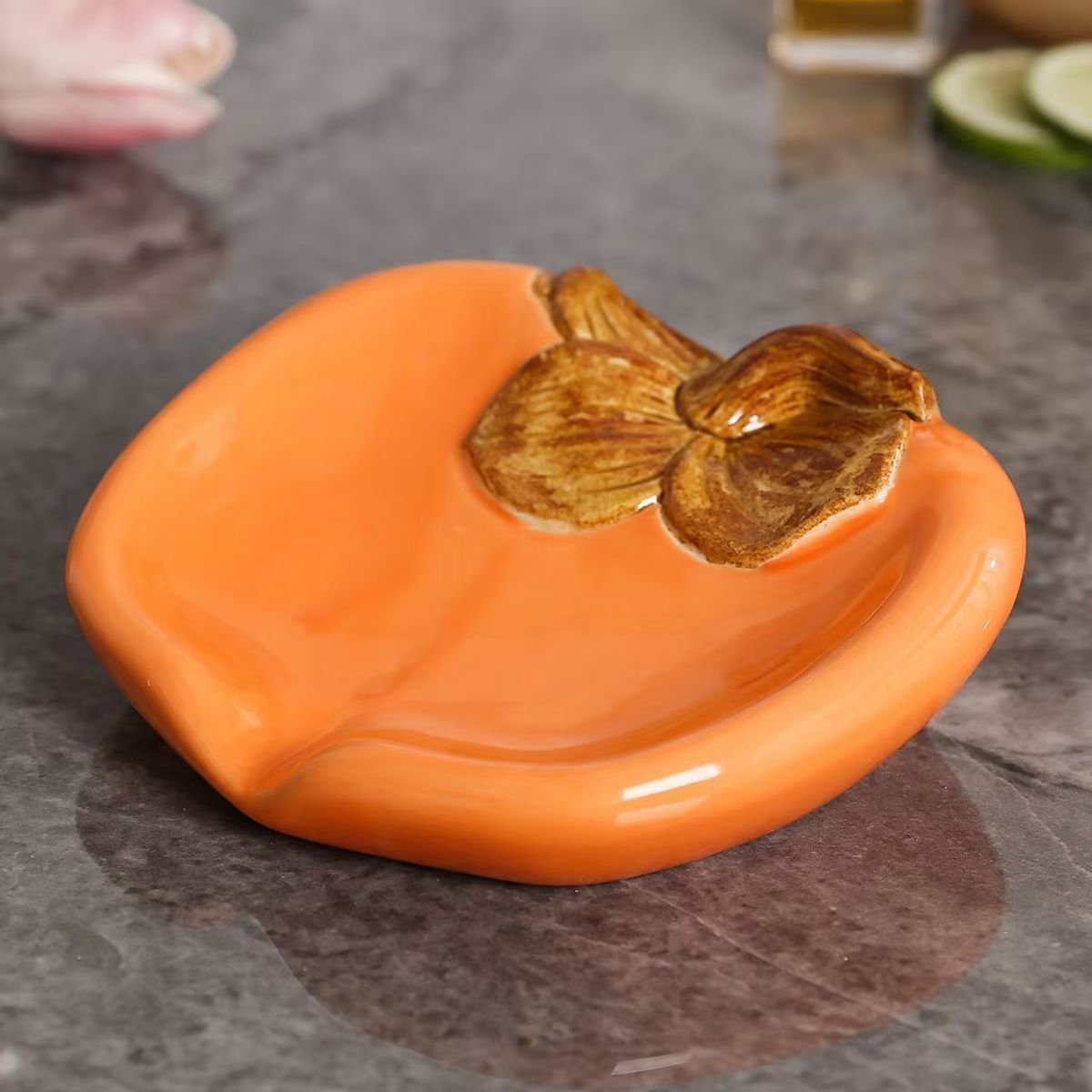 Persimyagi soap box Ceramic drain soap box Household sink Creative soap dish toilet storage shelf