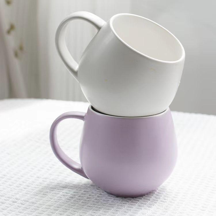 Ceramic cup Milk coffee cup classic high appearance level personality couple cup office special home ball cup