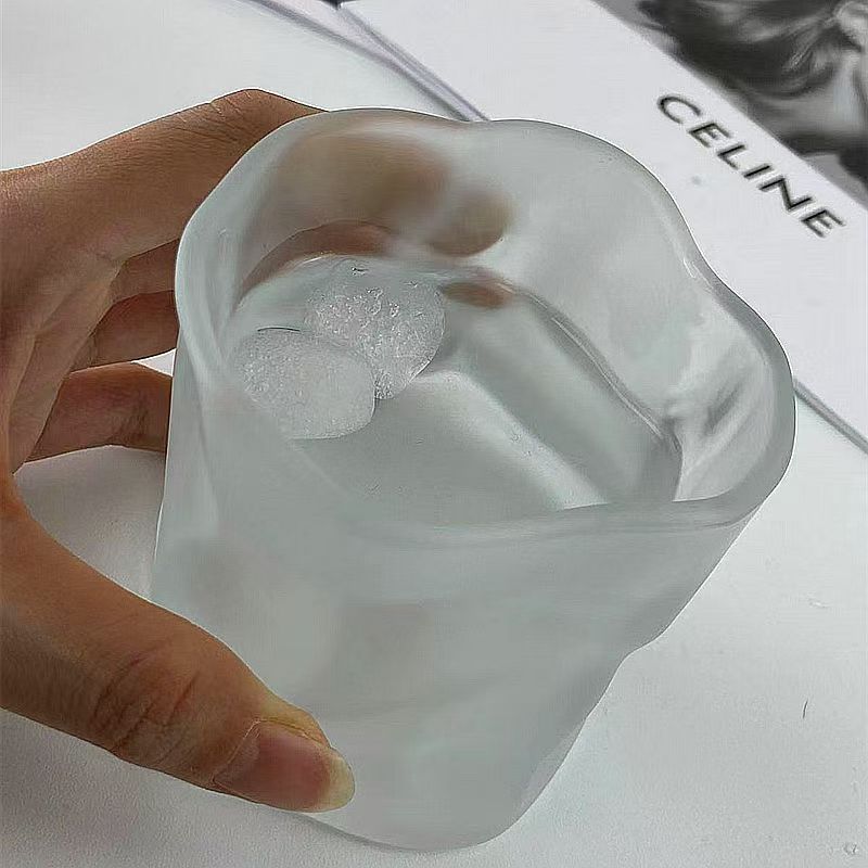 Frosted Twist Square personality high appearance level tumbler Twist Retro niche irregular coffee cup
