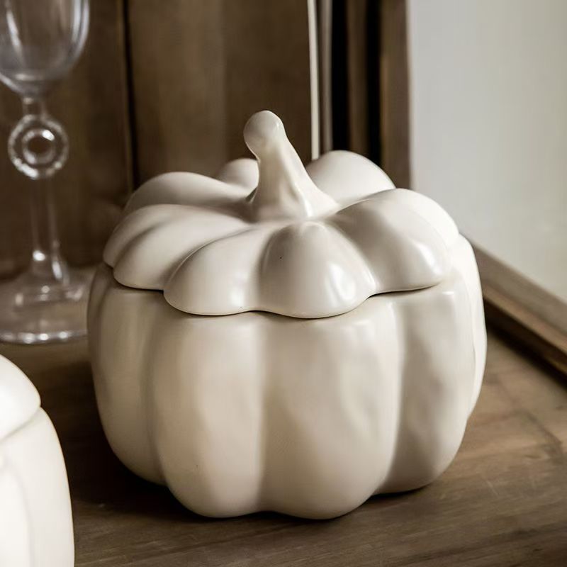 Single ceramic soup pot Steamed eggs bird's nest stew bowl with lid pumpkin bowl