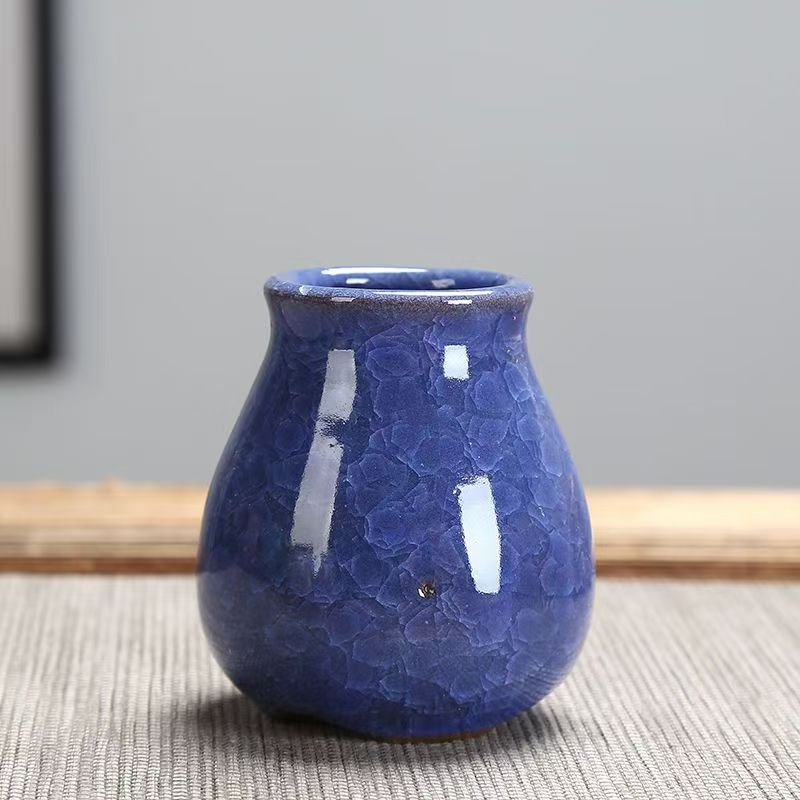 Ice crack glaze open slice hydroponic ceramic vase living room dry flower arrangement green plant small fresh home decoration