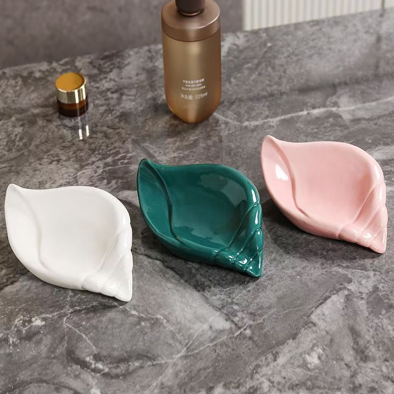 Creative drain soap box High-end household sink soap box Toilet storage rack ceramic soap dish