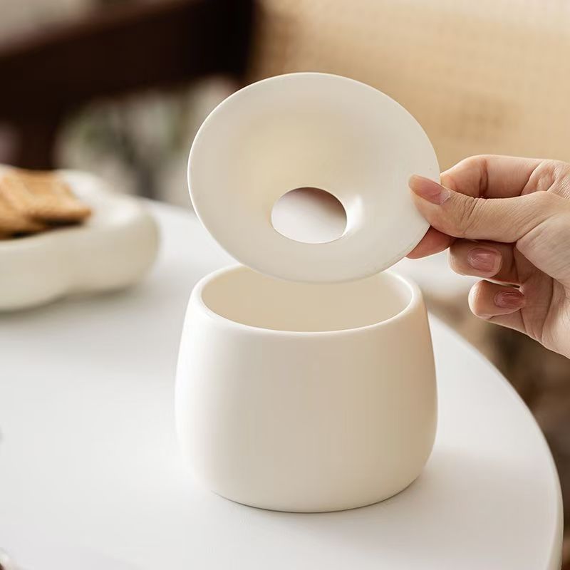 Porcelain adjacent ceramic tea residue tank tea pail waste water pail construction water cylinder cup wash fly ash ashtray