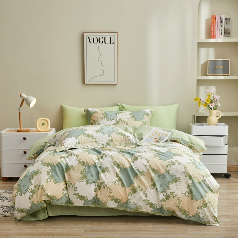 怡莲纯棉印花四件套YL-JT306-香水玫瑰