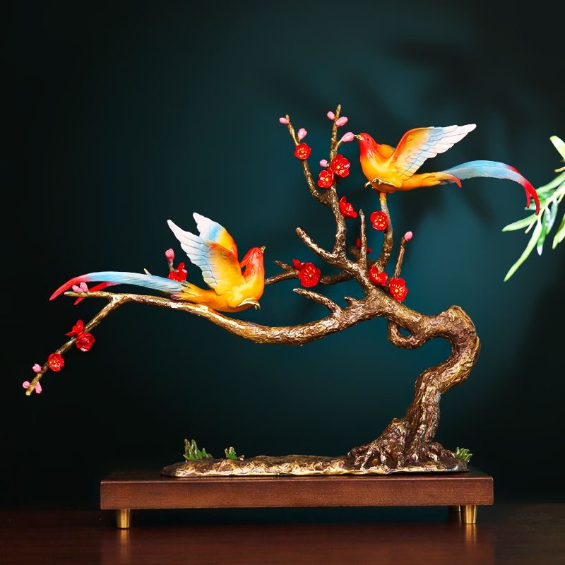 Double happiness Linmen magpie decoration living room decorative arts and crafts wedding gift to the new high-end housewarming g