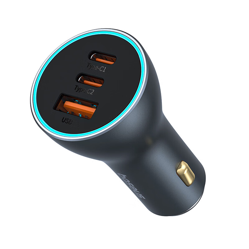 倍思 金点子Pro 氮化镓车载充电器 2C U 65W  月影灰