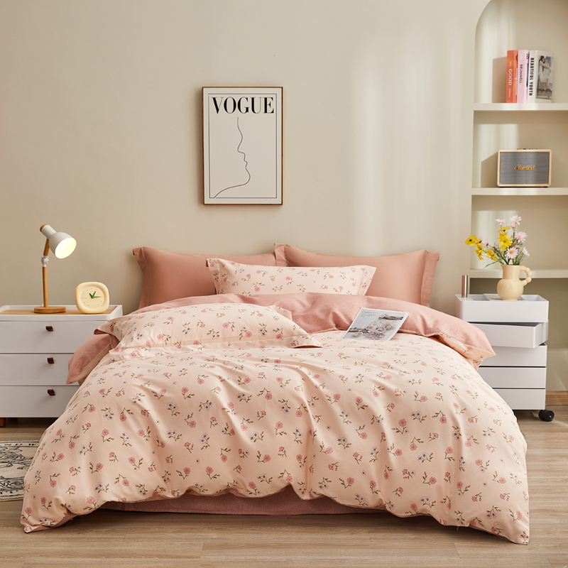 纯棉印花四件套被套床单枕套双人床YL-JT308