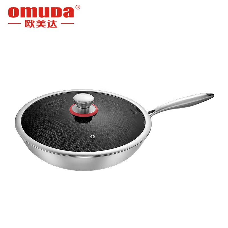 欧美达（omuDa） 欧美达316不锈钢物理不粘炒锅无油烟不粘层锅电磁炉燃气家用炒锅 JZC30-AJZC32-A