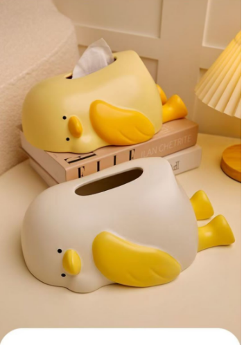 Wind flat duck resin tissue box Room decor Cute creative living room end table tabletop decor