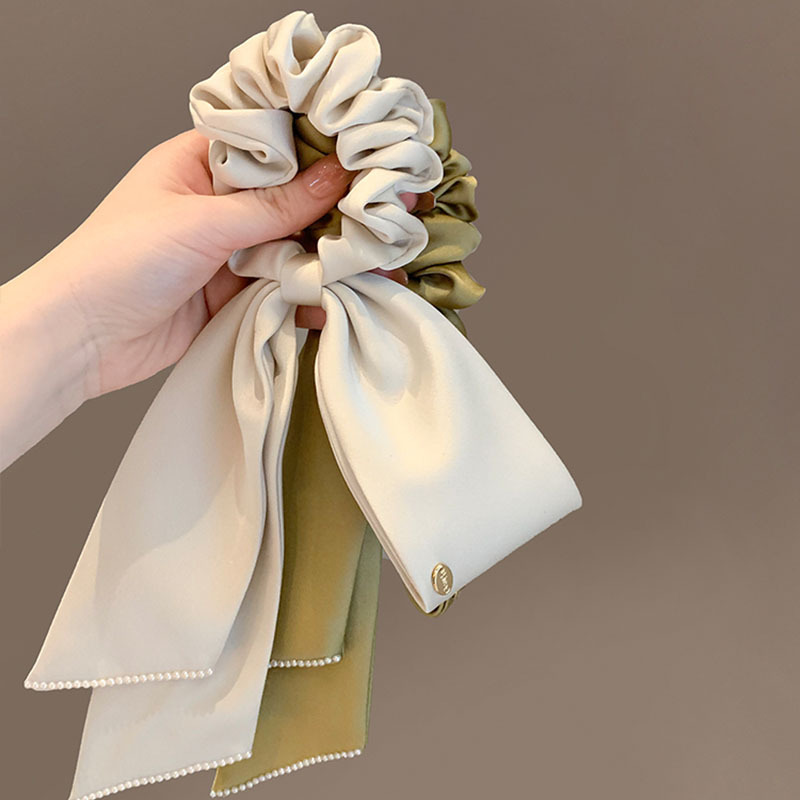 French streamer hair band headband Princess style High satin large loop bow hair tie headband headband